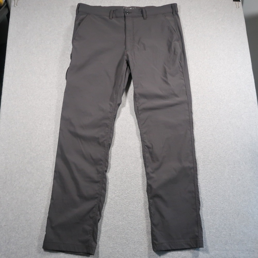 Eddie Bauer Travex Pants Mens 40x36 Gray First Ascent Outdoor Hiking Stretch